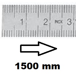 HORIZONTAL FLEXIBLE RULE CLASS I LEFT TO RIGHT 1500 MM SECTION 30x1 MM<BR>REF : RGH96-G11M5E1M0